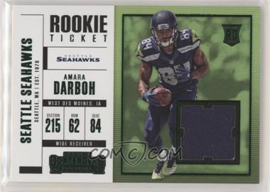 2017 Panini Contenders - Rookie Ticket Swatches - Horizontal Variation #SW-31 - Amara Darboh