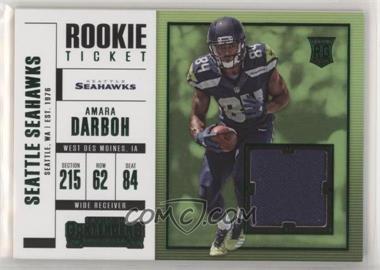 2017 Panini Contenders - Rookie Ticket Swatches - Horizontal Variation #SW-31 - Amara Darboh