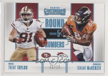 2017 Panini Contenders - Round Numbers - Platinum #RN-19 - Trent Taylor, Isaiah McKenzie /25