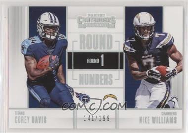2017 Panini Contenders - Round Numbers - Silver #RN-5 - Corey Davis, Mike Williams /199