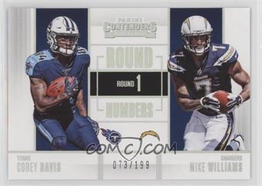 2017 Panini Contenders - Round Numbers - Silver #RN-5 - Corey Davis, Mike Williams /199