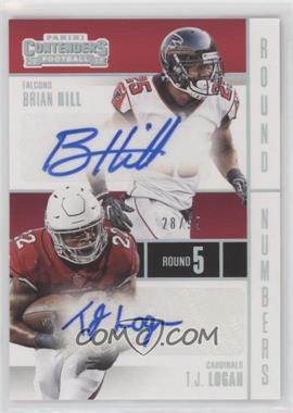 2017 Panini Contenders - Round Numbers Dual Autographs #RN-HL - Brian Hill, T.J. Logan /99