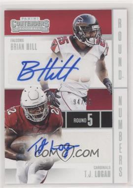 2017 Panini Contenders - Round Numbers Dual Autographs #RN-HL - Brian Hill, T.J. Logan /99