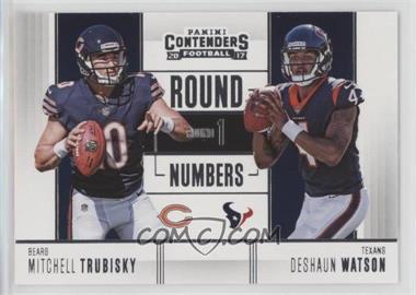 2017 Panini Contenders - Round Numbers #RN-1 - Mitchell Trubisky, Deshaun Watson