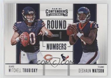 2017 Panini Contenders - Round Numbers #RN-1 - Mitchell Trubisky, Deshaun Watson