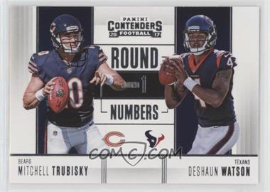 2017 Panini Contenders - Round Numbers #RN-1 - Mitchell Trubisky, Deshaun Watson