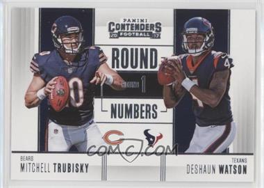 2017 Panini Contenders - Round Numbers #RN-1 - Mitchell Trubisky, Deshaun Watson