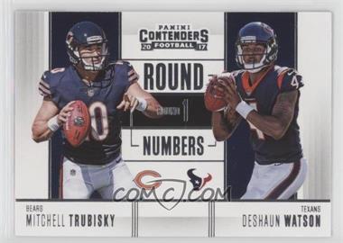 2017 Panini Contenders - Round Numbers #RN-1 - Mitchell Trubisky, Deshaun Watson