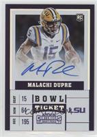 Variation - Malachi Dupre (White Jersey, Ball in Left Arm) #/99