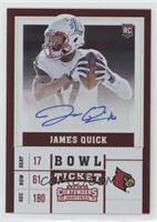 College Ticket - James Quick (White Jersey) #/99