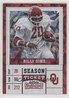 Season Ticket - Billy Sims #/23