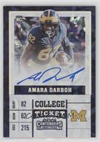 College Ticket - Amara Darboh (White Jersey, Ball Under Left Arm) #/23