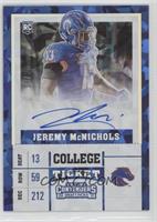College Ticket Variation - Jeremy McNichols (Blue Jersey, Facing Right) #/23