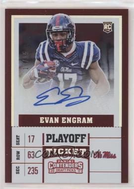 2017 Panini Contenders Draft Picks - [Base] - Playoff Ticket #128.1 - College Ticket - Evan Engram (Blue Jersey) /15