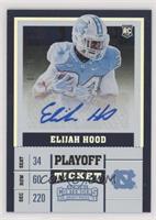 College Ticket - Elijah Hood (Carolina Blue Jersey) #/15