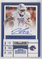 College Ticket Variation - Jeremy McNichols (White Jersey, Ball Over Chest)