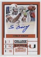 College Ticket - Stacy Coley (White Jersey, Catching Football)
