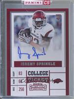 College Ticket - Jeremy Sprinkle (White Jersey) [Uncirculated]