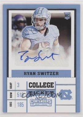 2017 Panini Contenders Draft Picks - [Base] #136.1 - College Ticket - Ryan Switzer (Carolina Blue Jersey)