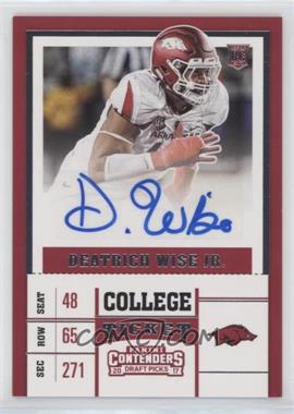 2017 Panini Contenders Draft Picks - [Base] #278 - College Ticket - Deatrich Wise Jr.