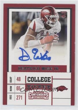 2017 Panini Contenders Draft Picks - [Base] #278 - College Ticket - Deatrich Wise Jr.