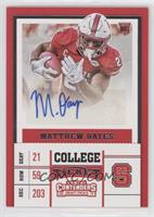 College Ticket - Matthew Dayes