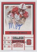 College Ticket - Matthew Dayes