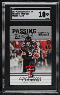 2017 Panini Contenders Draft Picks - Passing Grades #5 - Patrick Mahomes II [SGC 10 GEM]