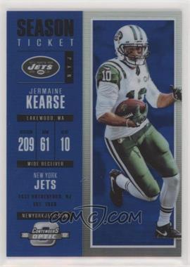 2017 Panini Contenders Optic - [Base] - Blue #89 - Season Ticket - Jermaine Kearse /99