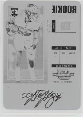 2017 Panini Contenders Optic - [Base] - Printing Plate Black #116 - Rookie Ticket RPS Autograph - Wayne Gallman /1