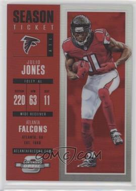 2017 Panini Contenders Optic - [Base] - Red #1 - Season Ticket - Julio Jones /199