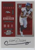 Rookie Ticket RPS Autograph - Carlos Henderson #/75