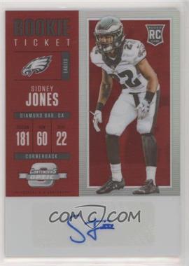 2017 Panini Contenders Optic - [Base] - Red #154 - Rookie Ticket Autograph - Sidney Jones /75