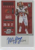 Rookie Ticket Autograph - Matthew Dayes #/75