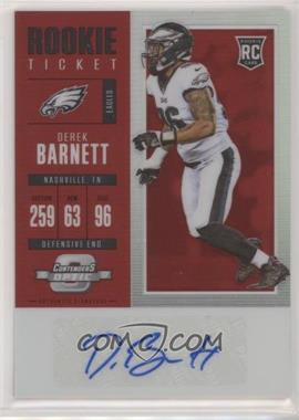 2017 Panini Contenders Optic - [Base] - Red #160 - Rookie Ticket Autograph - Derek Barnett /75