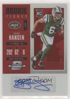 Rookie Ticket Autograph - Chad Hansen #/75