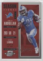 Season Ticket - Ameer Abdullah #/199