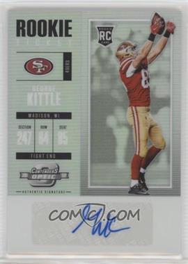 2017 Panini Contenders Optic Base 186 Rookie Ticket Autograph George Kittle