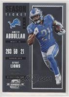 Season Ticket - Ameer Abdullah