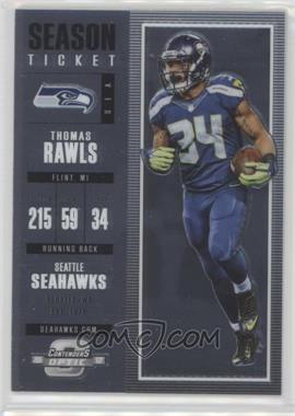 2017 Panini Contenders Optic - [Base] #54 - Season Ticket - Thomas Rawls