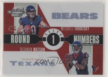 2017 Panini Contenders Optic - Round Numbers - Red #RN-1 - Deshaun Watson, Mitchell Trubisky /49