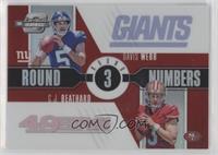 Davis Webb, C.J. Beathard #/49