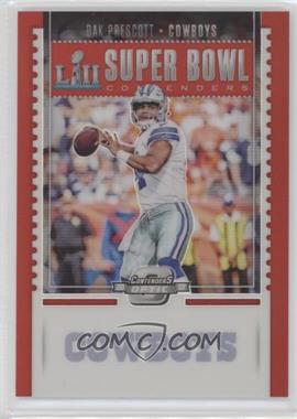 2017 Panini Contenders Optic - Super Bowl Contenders - Red #SB-11 - Dak Prescott /49