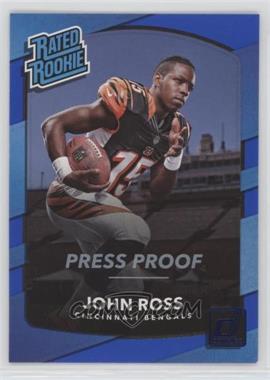 2017 Panini Donruss - [Base] - Press Proof Blue #344 - Rated Rookie - John Ross III