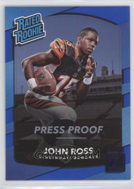 2017 Panini Donruss - [Base] - Press Proof Blue #344 - Rated Rookie - John Ross III
