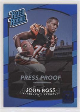 2017 Panini Donruss - [Base] - Press Proof Blue #344 - Rated Rookie - John Ross III