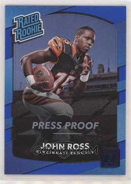 2017 Panini Donruss - [Base] - Press Proof Blue #344 - Rated Rookie - John Ross III