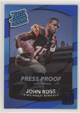 2017 Panini Donruss - [Base] - Press Proof Blue #344 - Rated Rookie - John Ross III