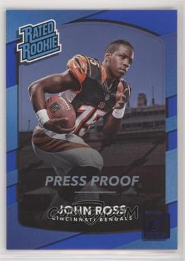 2017 Panini Donruss - [Base] - Press Proof Blue #344 - Rated Rookie - John Ross III