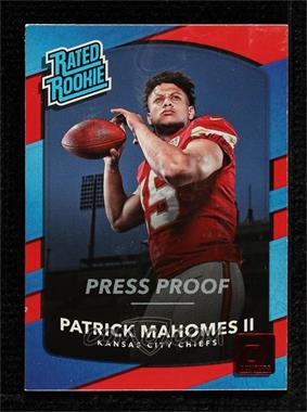 2017 Panini Donruss - [Base] - Press Proof Red #327 - Rated Rookie - Patrick Mahomes II [Poor to Fair]